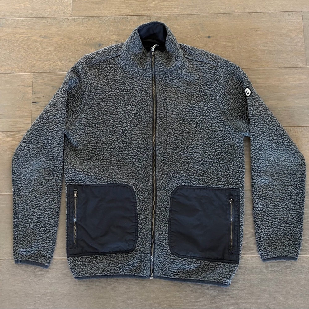 Vuori Charcoal Zip-Up Sweater